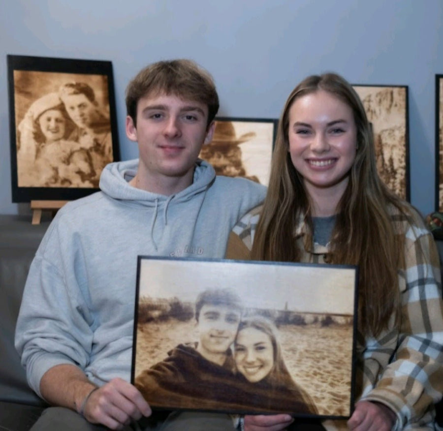 Wood Burnt Photo* Size 11x16* - 