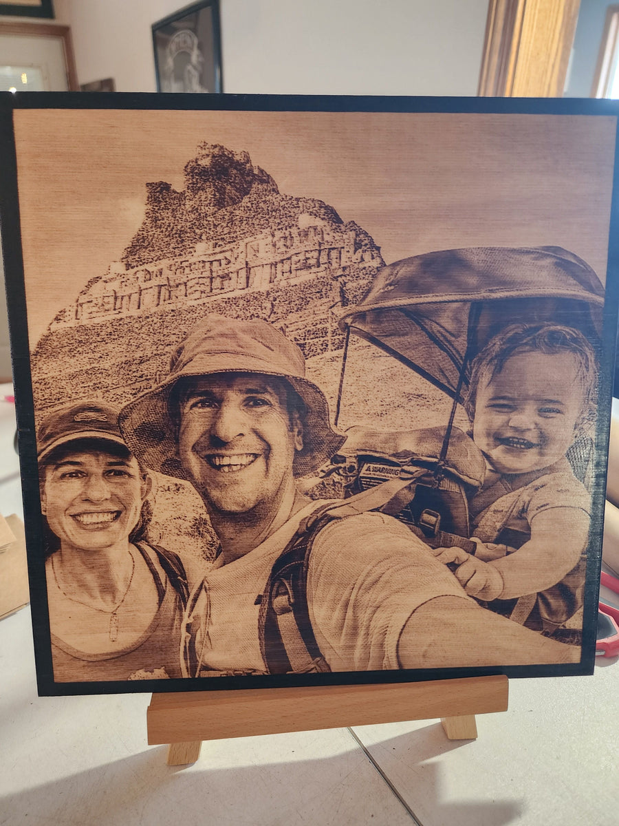 Wood Burnt Photo *Size 12x12* - 