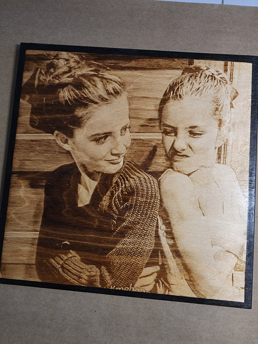 Wood Burnt Photo *Size 12x12* - 