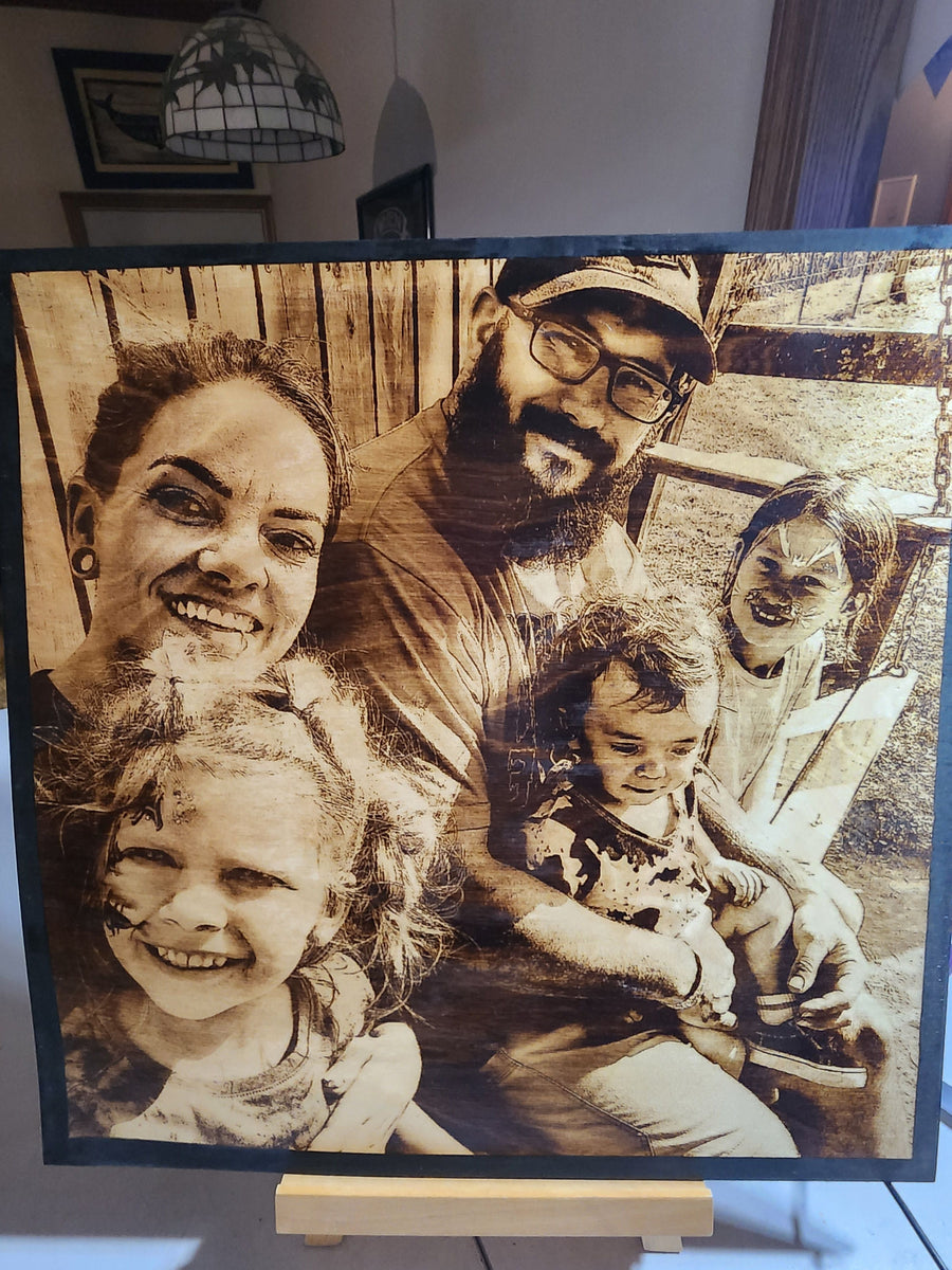 Wood Burnt Photo *Size 12x12* - 