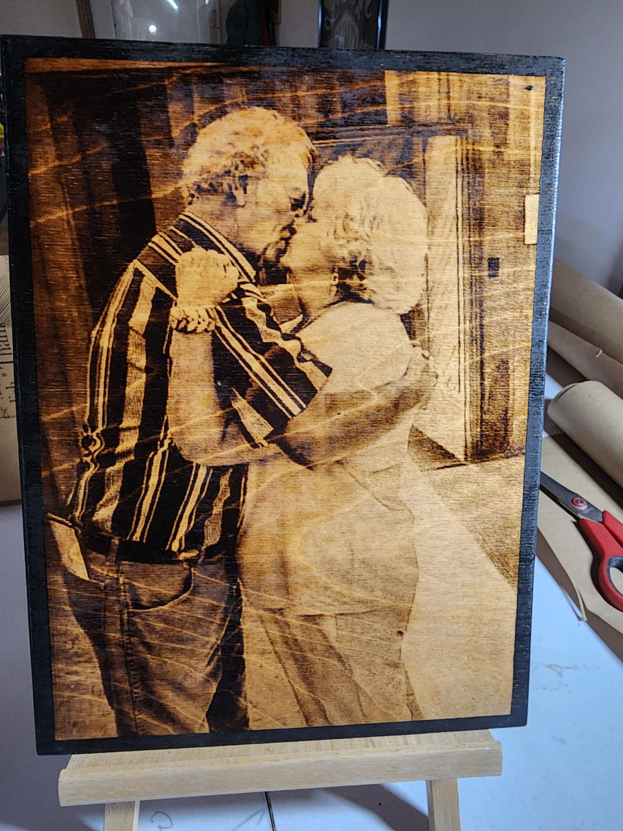 Wood Burnt Photo *Size 9x12* - 