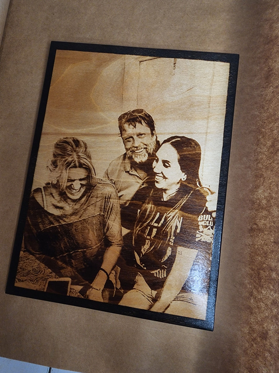 Wood Burnt Photo *Size 9x12* - 