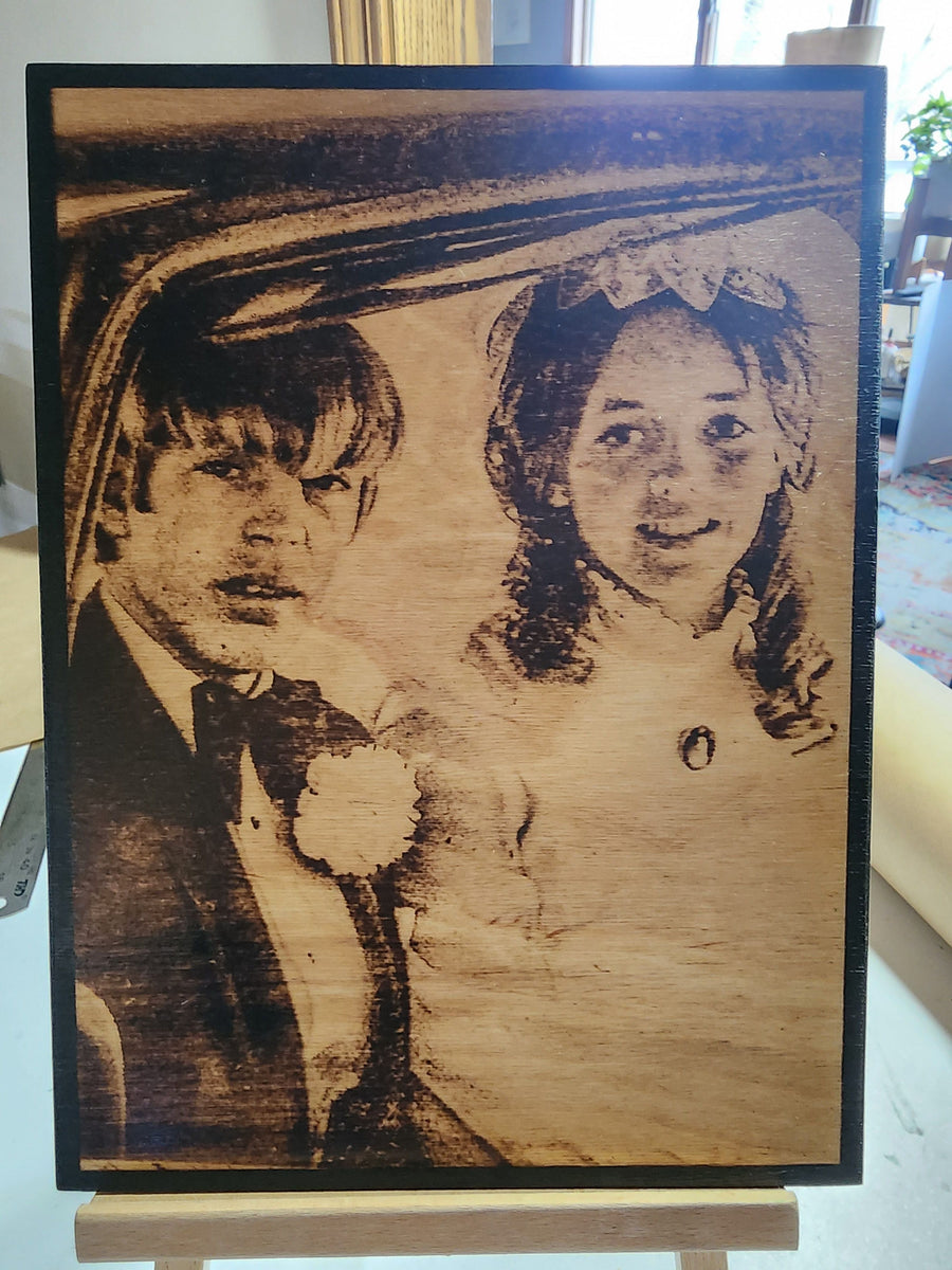 Wood Burnt Photo *Size 9x12* - 