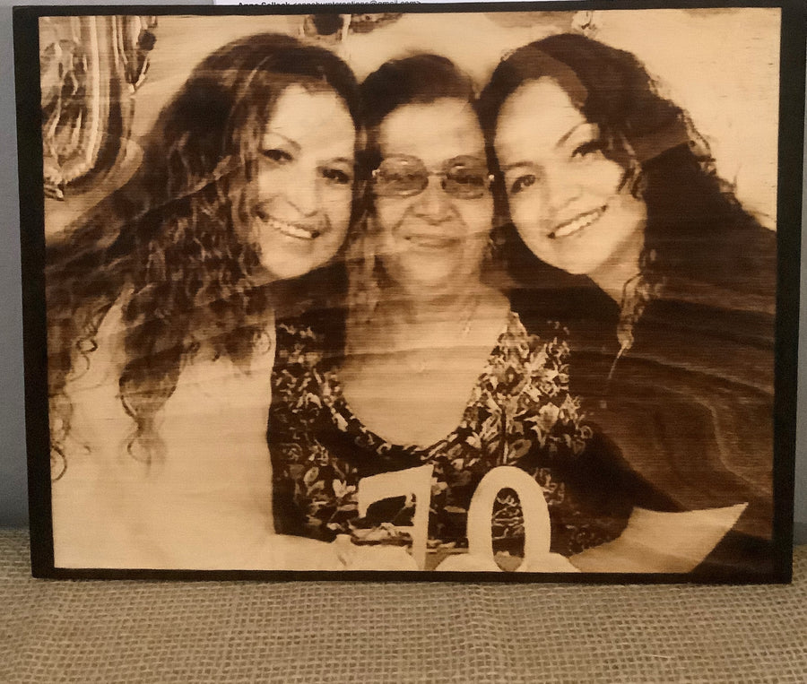 Wood Burnt Photo* Size 11x16* - 