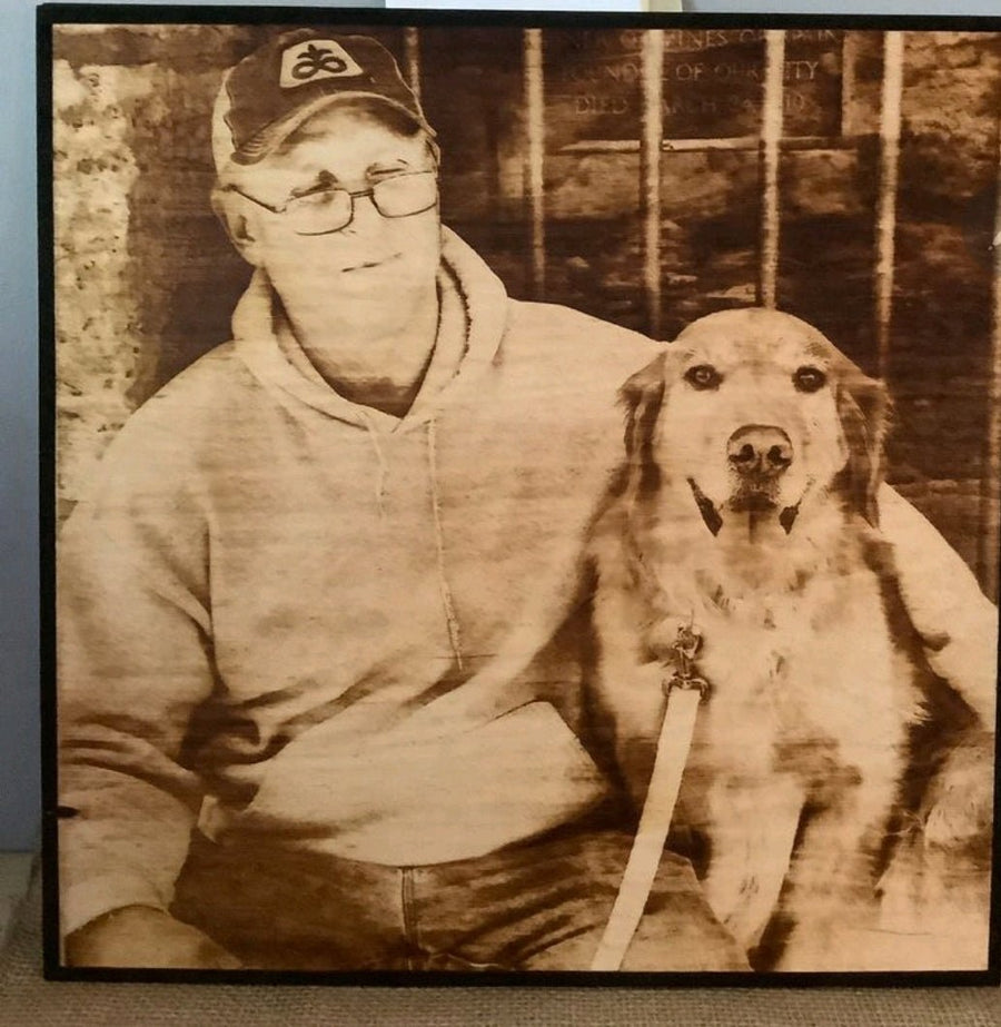 Wood Burnt Photo *Size 12x12* - 