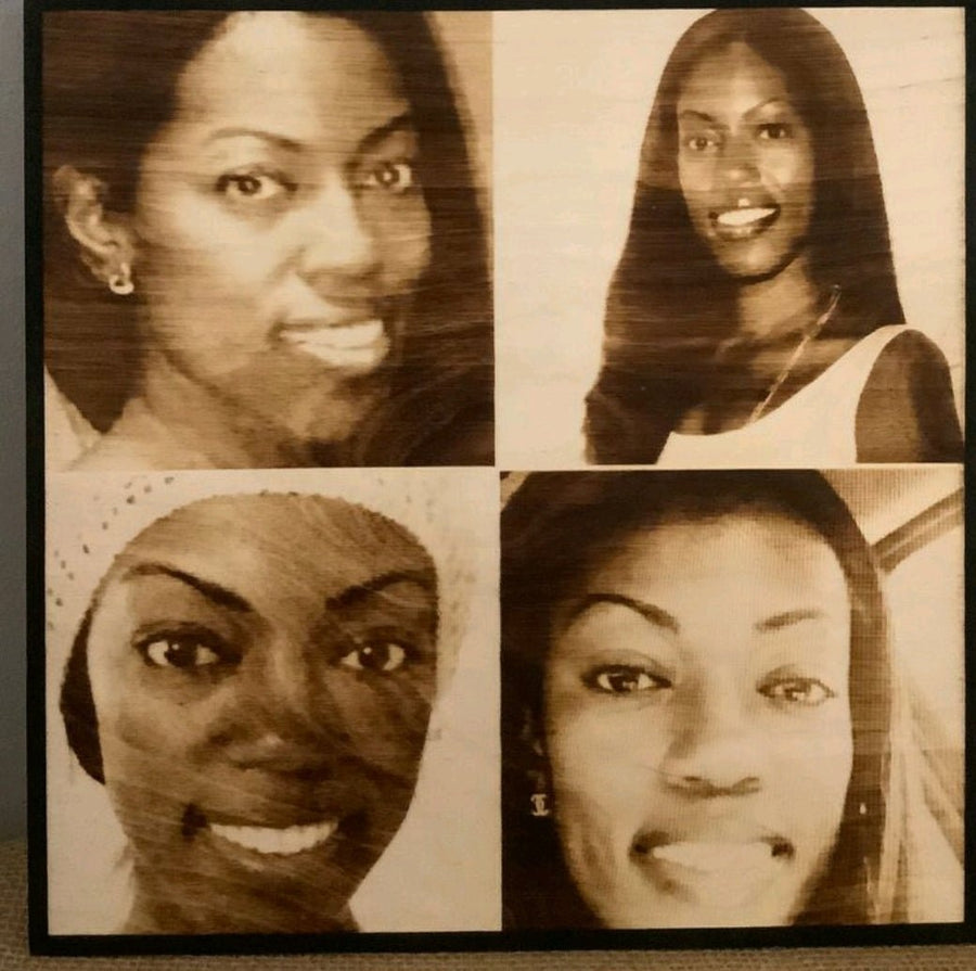 Wood Burnt Photo *Size 12x12* - 