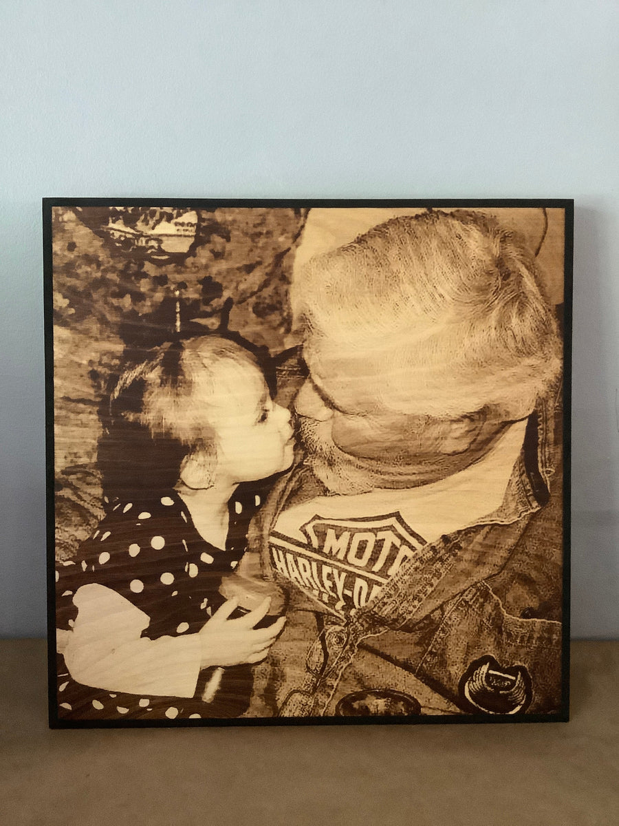 Wood Burnt Photo *Size 12x12* - 