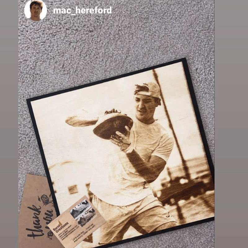 Wood Burnt Photo *Size 12x12* - 