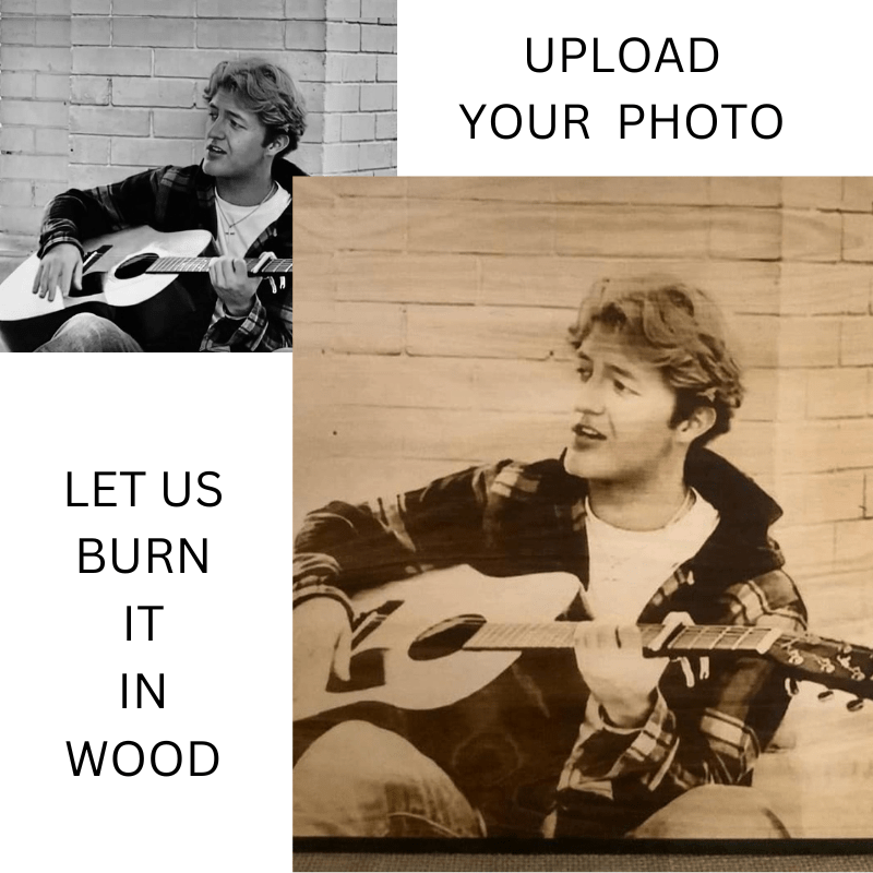 Wood Burnt Photo *Size 16x16* - 