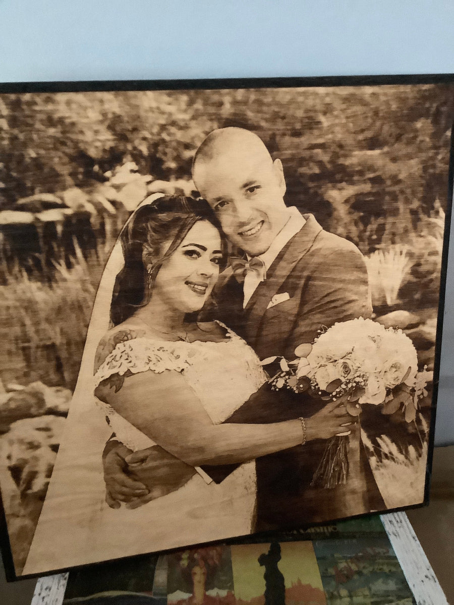 Wood Burnt Photo *Size 16x16* - 