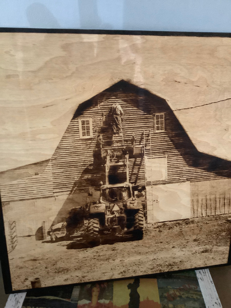 Wood Burnt Photo *Size 16x16* - 