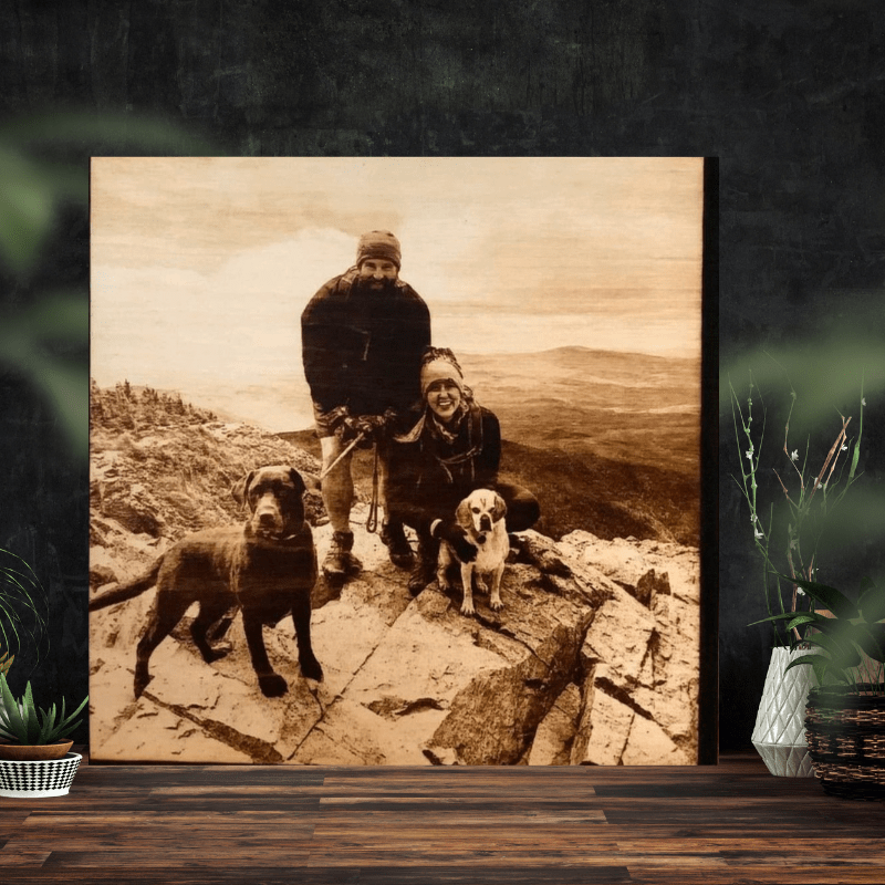 Wood Burnt Photo *Size 16x16* - 