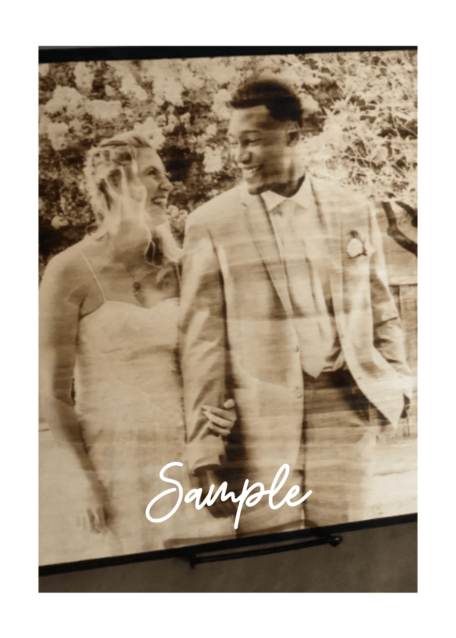 Wood Burnt Photo *Size 16x16* - 