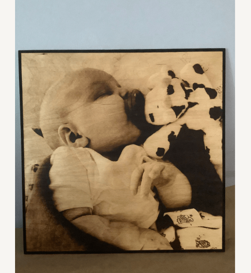 Wood Burnt Photo *Size 16x16* - 