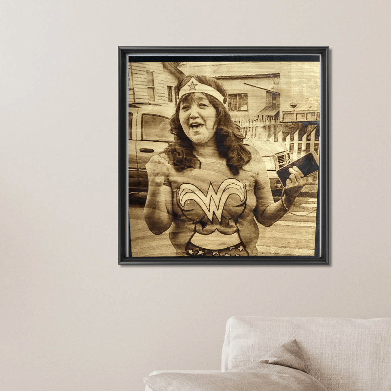 Wood Burnt Photo *Size 16x16* - 