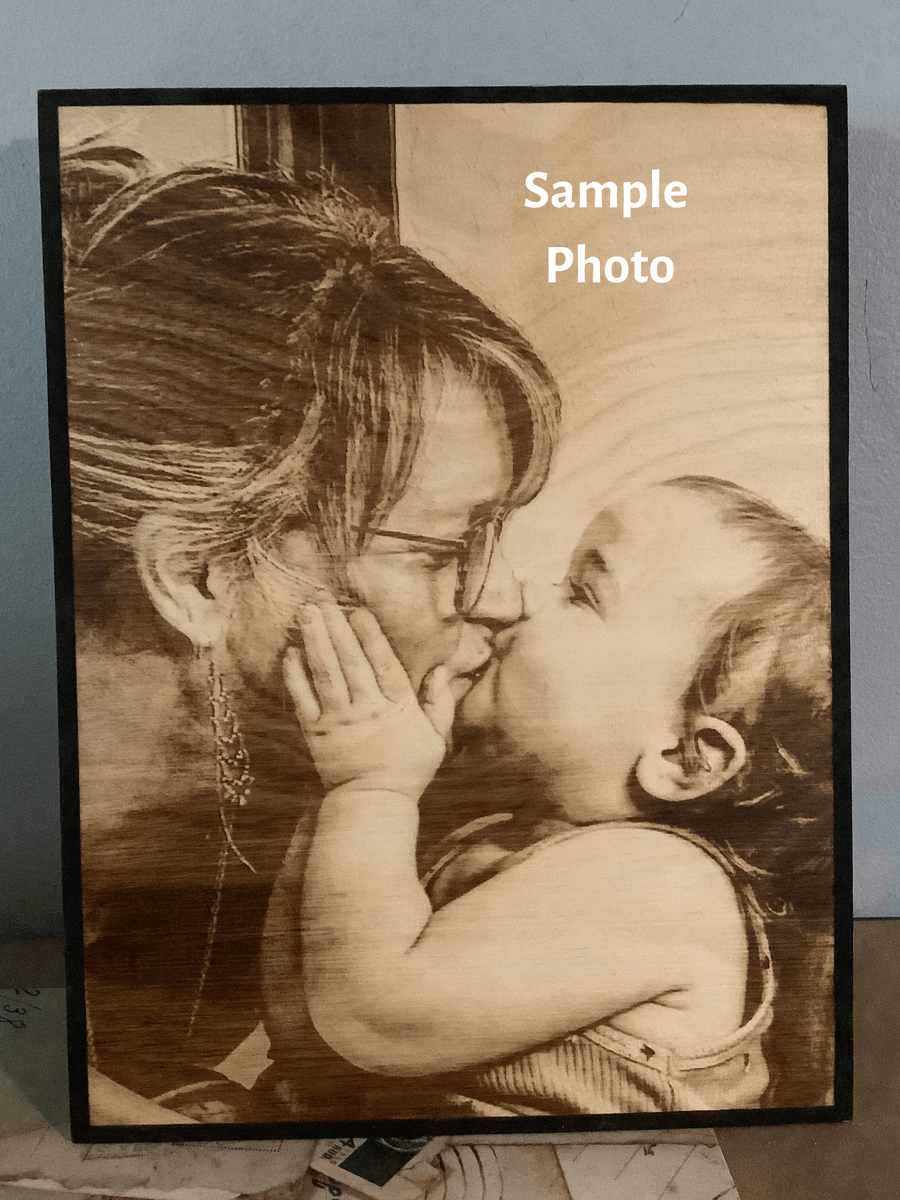 Wood Burnt Photo *Size 5x7* - 