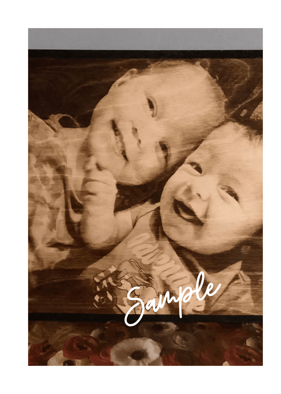 Wood Burnt Photo *Size 5x7* - 