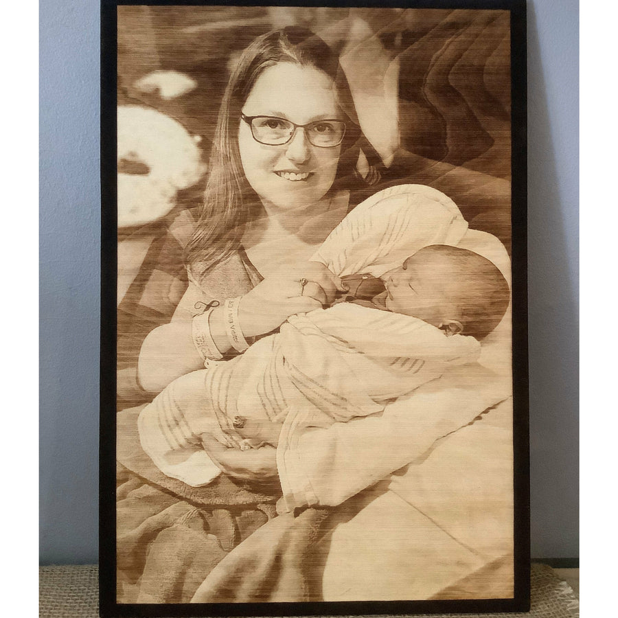 Wood Burnt Photo *Size 9x12* - 