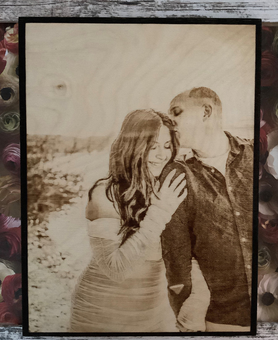 Wood Burnt Photo *Size 9x12* - 