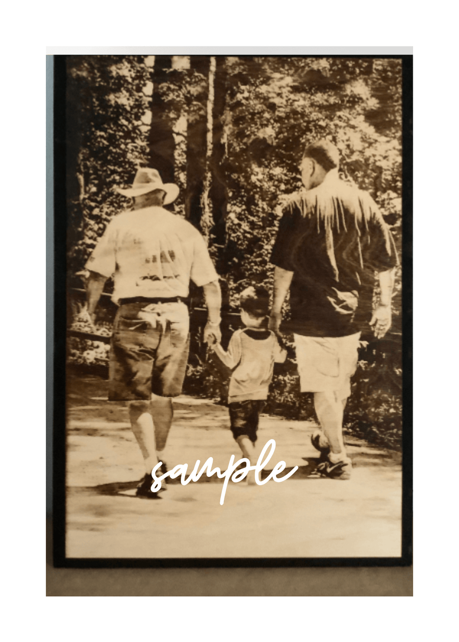 Wood Burnt Photo *Size 9x12* - 